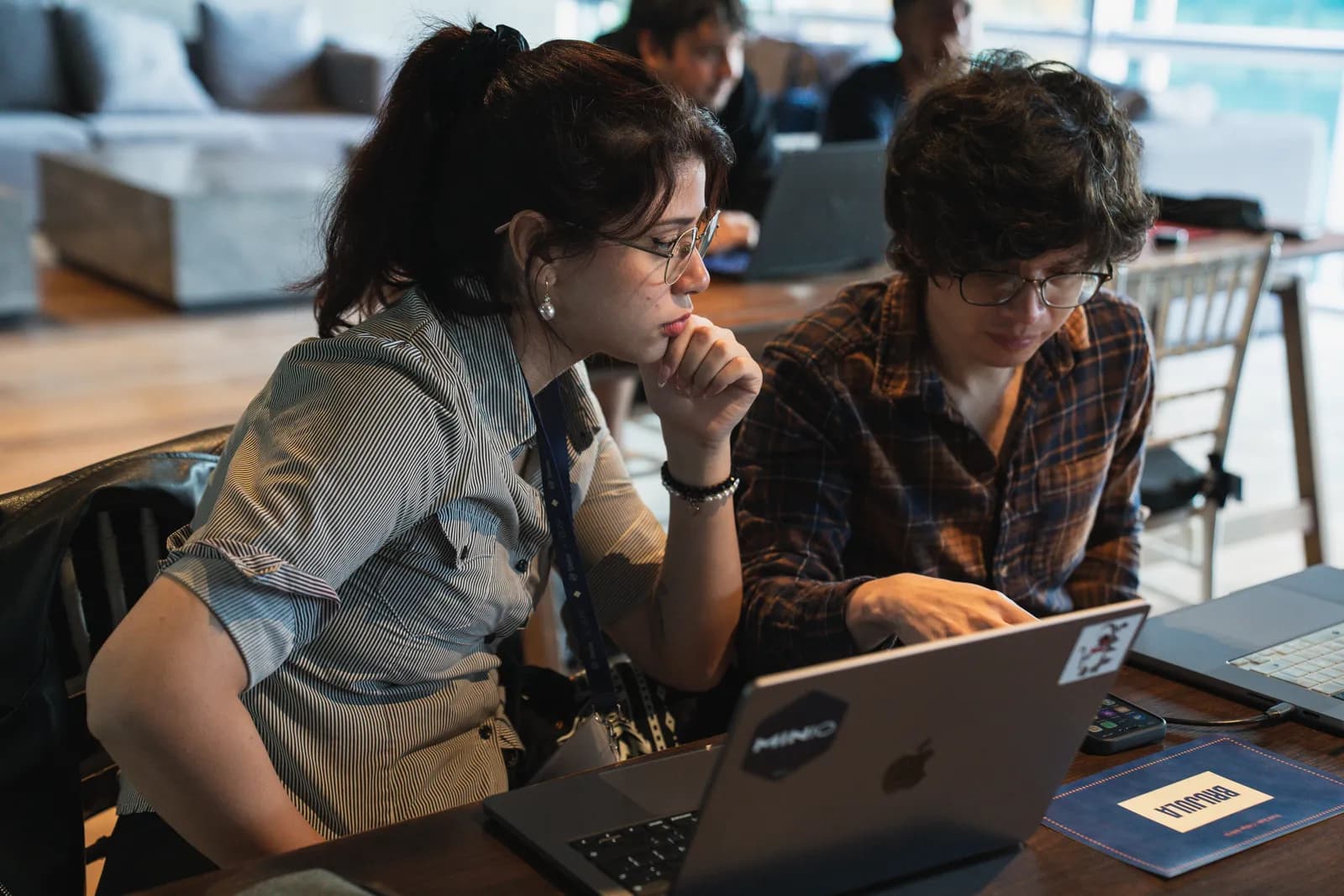 Andrea pair programming with a teammate